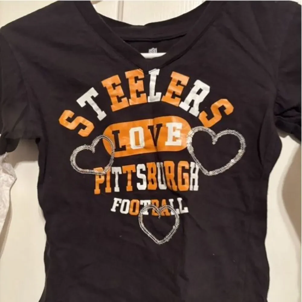 Pittsburgh Steelers Love Pittsburgh Football Size Girls L Long Sleeved T-Shirt